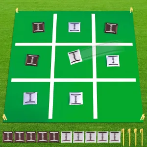 Large Football Tic Tac Toe Bean Bag Toss Outdoor Games for Kids Adults Family Night Super Bowl Football Activities Tic Tac Toe Party Games Lawn Backyard Camping Indoor Games Supplies 10 Bean Bags