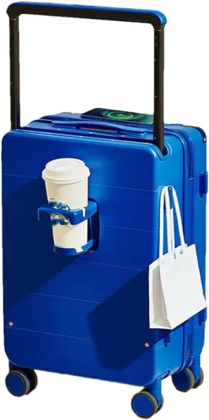 Large Handle Suitcase with Cup Holder, Travel Luggage, Password, Trolley Case, Travel Hand Bag, Wheeled Suitcase (E 26), e, 26