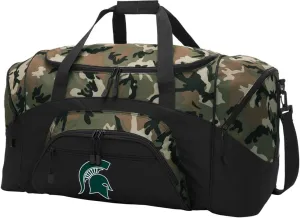 Large Michigan State Duffel Bag CAMO Michigan State University Suitcase Duffle Luggage or Sports Gear Bag