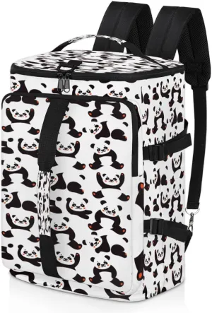 Large Sports Gym Bag With Shoe & Laptop Compartment 47L Waterproof Travel Duffel Bags for Men Women Animal Panda Pattern Luggage Backpack Duffle Bag