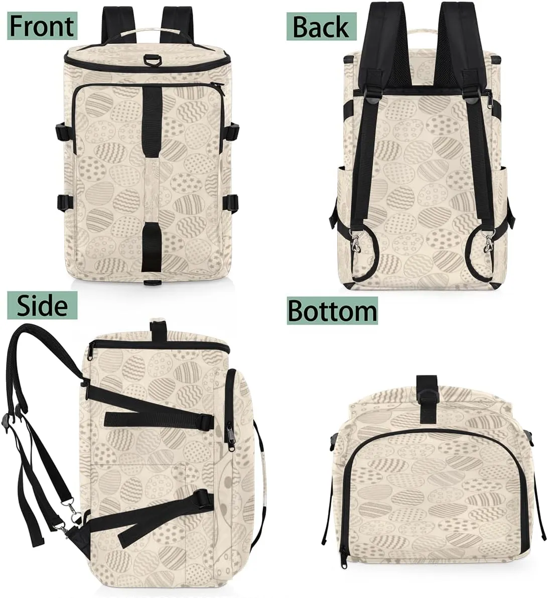 Large Sports Gym Bag With Shoe & Laptop Compartment 47L Waterproof Travel Duffel Bags for Men Women Cartoon Egg Star Luggage Backpack Duffle Bag