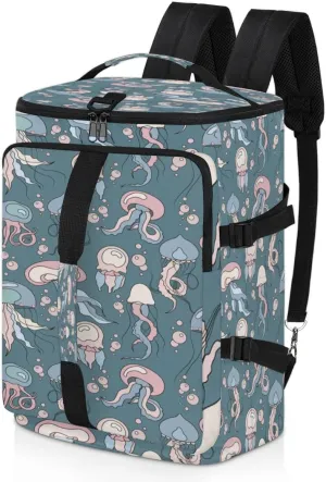 Large Sports Gym Bag With Shoe & Laptop Compartment 47L Waterproof Travel Duffel Bags for Men Women Cartoon Jellyfish Luggage Backpack Duffle Bag