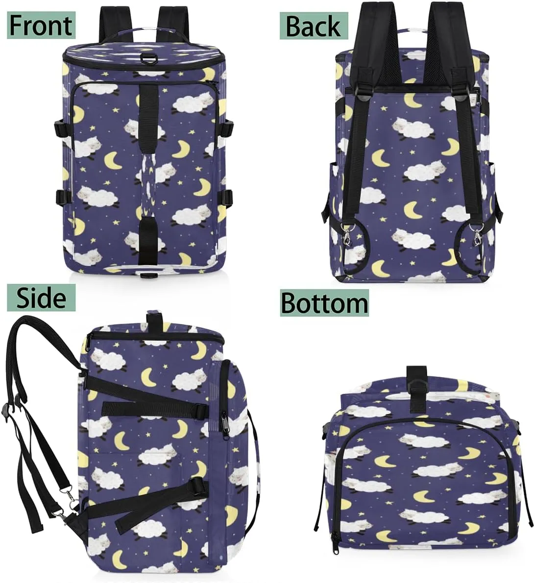 Large Sports Gym Bag With Shoe & Laptop Compartment 47L Waterproof Travel Duffel Bags for Men Women Cartoon Sheep Luggage Backpack Duffle Bag