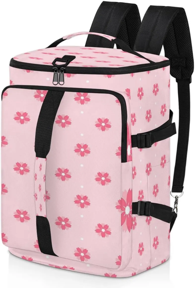 Large Sports Gym Bag With Shoe & Laptop Compartment 47L Waterproof Travel Duffel Bags for Men Women Cherry Blossom Prints Luggage Backpack Duffle Bag