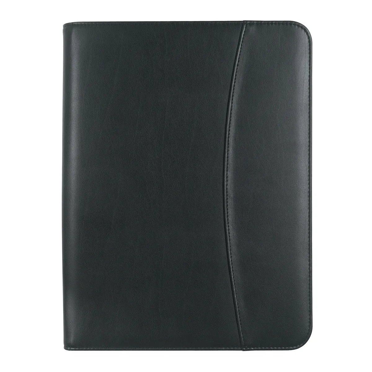 Leather Look 8 ½" x 11" Zippered Portfolio With Calculator