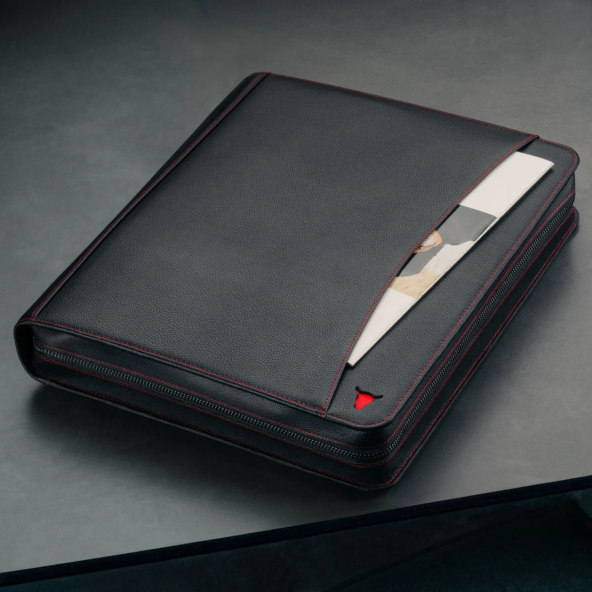 Leather Zipped A4 Conference Folder