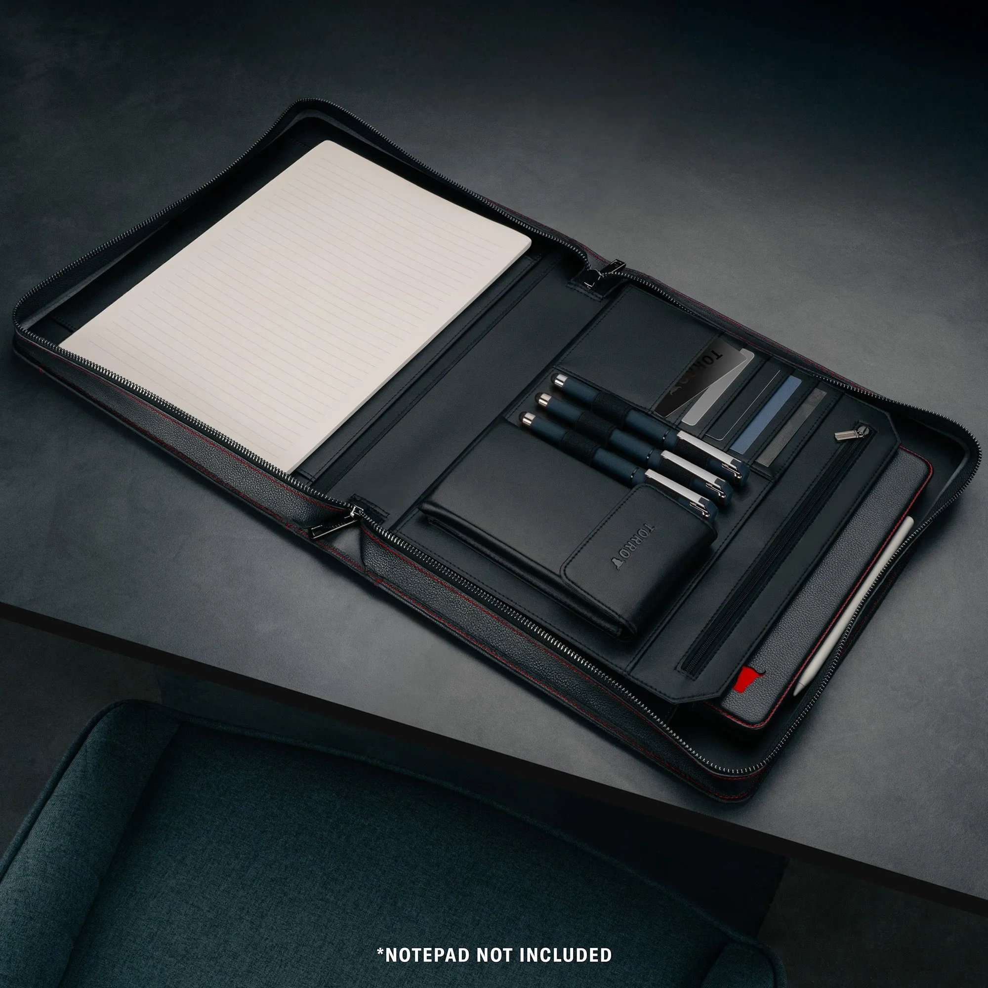 Leather Zipped A4 Conference Folder