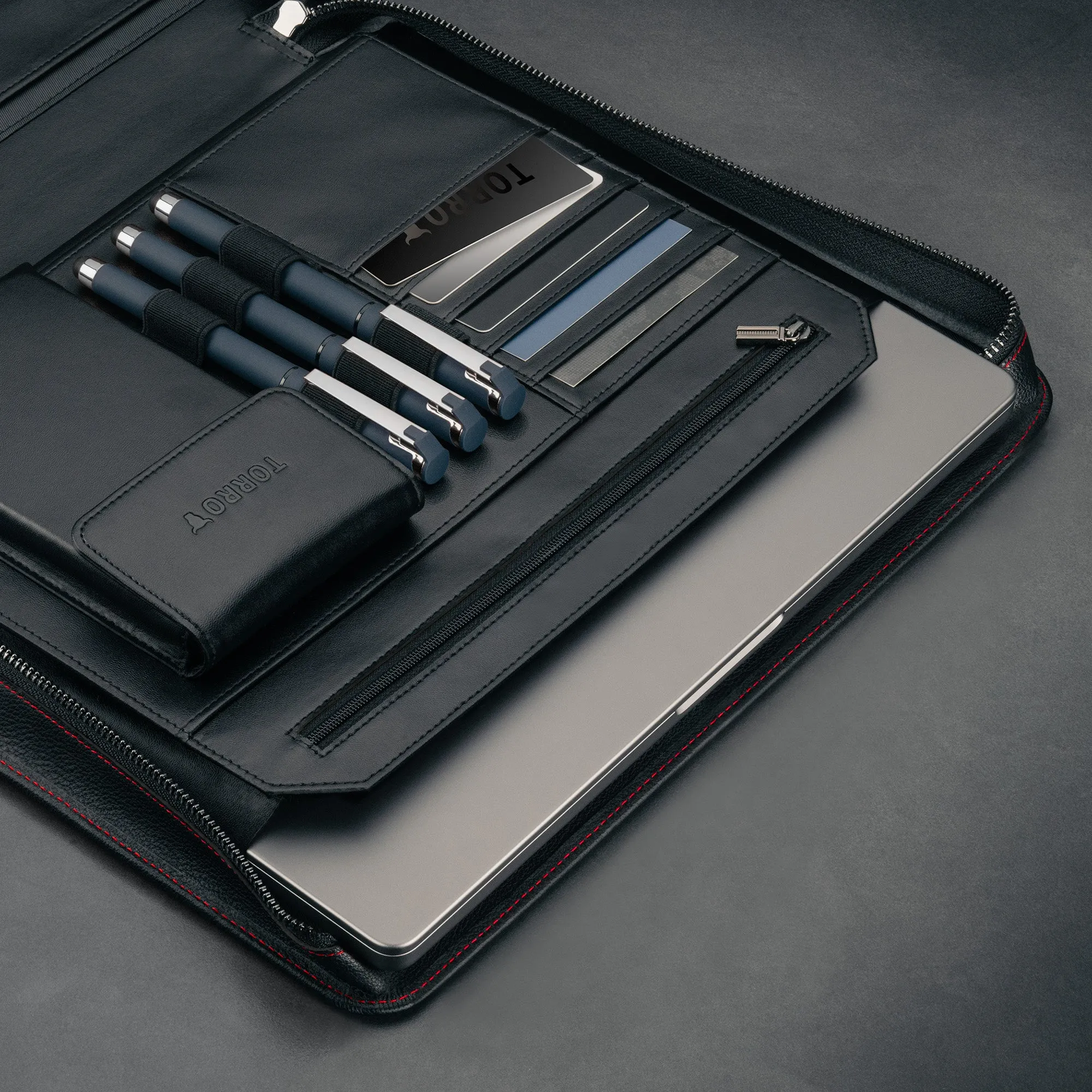Leather Zipped A4 Conference Folder