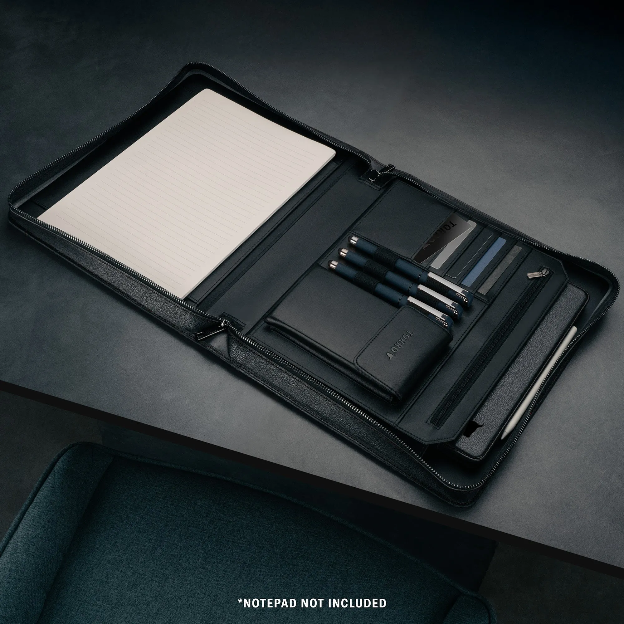 Leather Zipped A4 Conference Folder