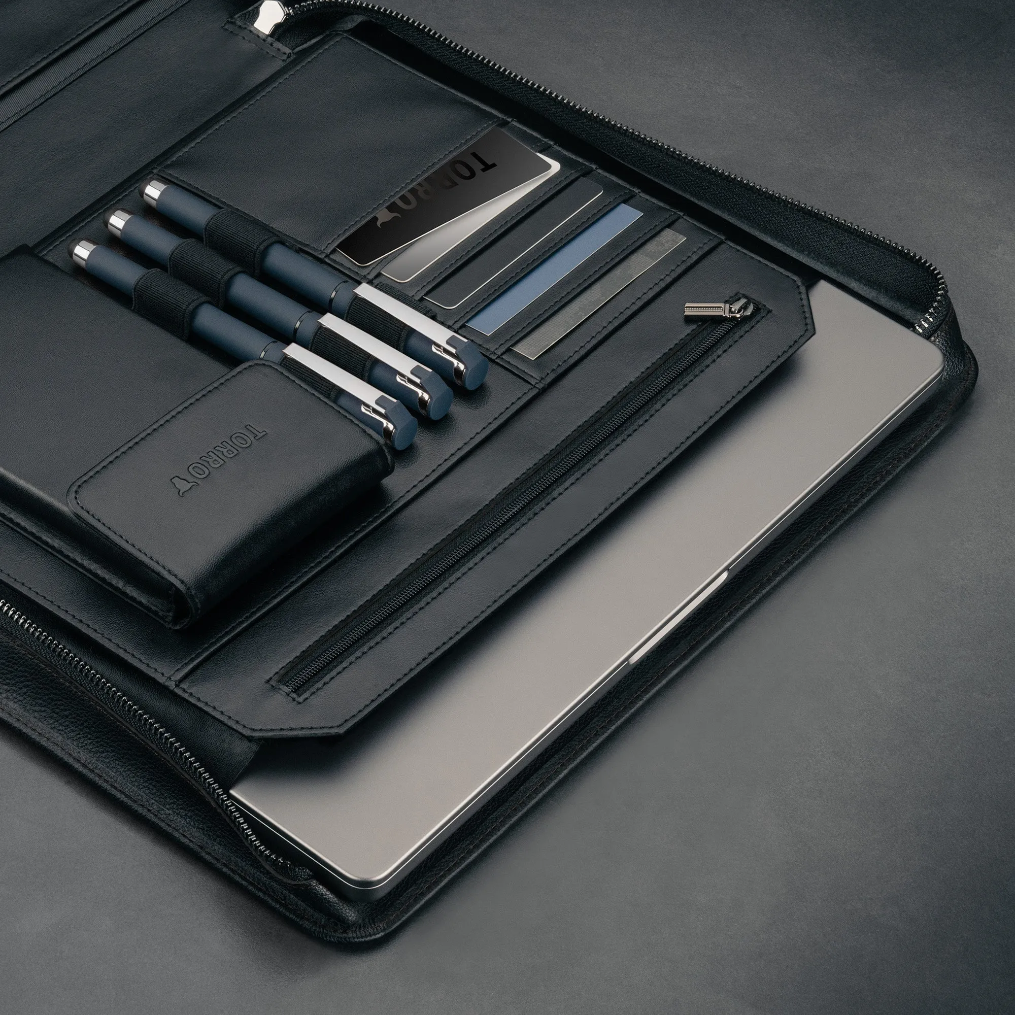 Leather Zipped A4 Conference Folder