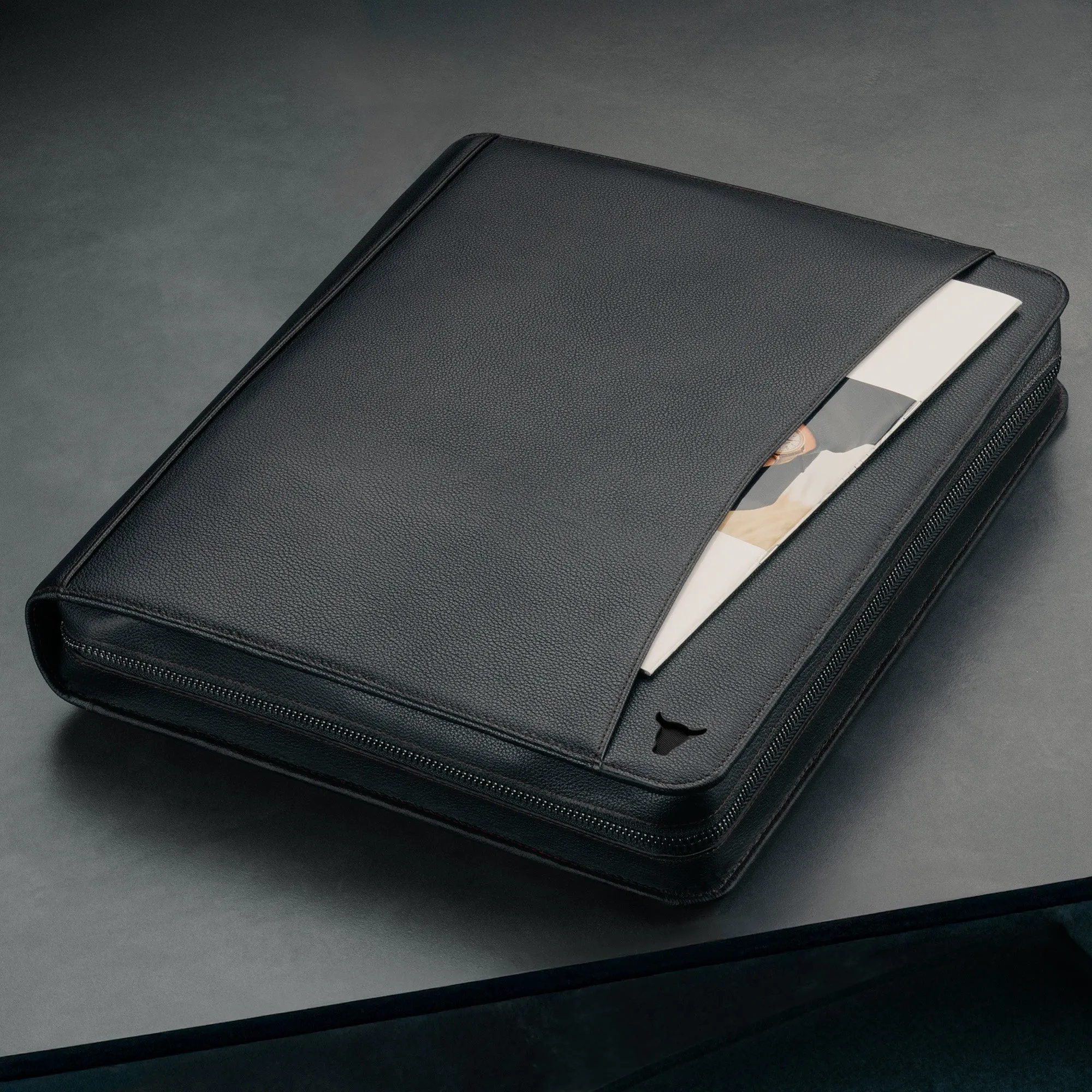 Leather Zipped A4 Conference Folder