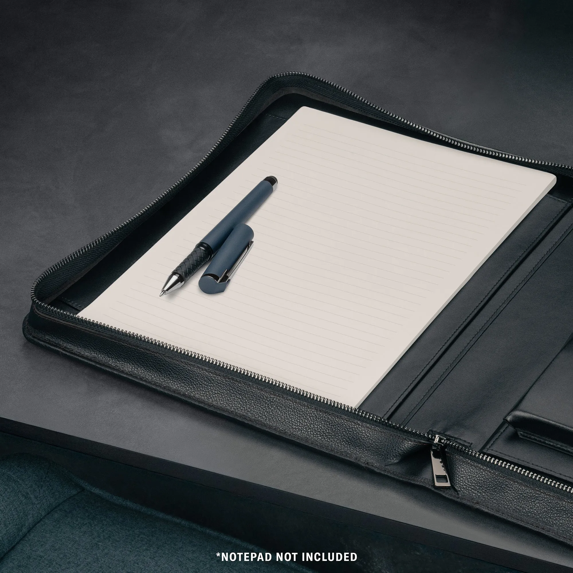 Leather Zipped A4 Conference Folder