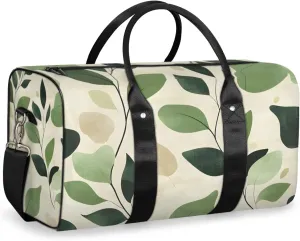 Leaves Plants Travel Duffle Bag for Women Men Gym Duffel Foldable Bag Waterproof Weekender Nature Jungle Duffle Tote
