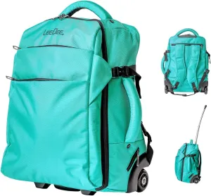 LeeDee Rolling Backpack, Wheeled backpack, Backpack with wheels, Business, Travel, Laptop, Carry-on luggage (Turquoise)