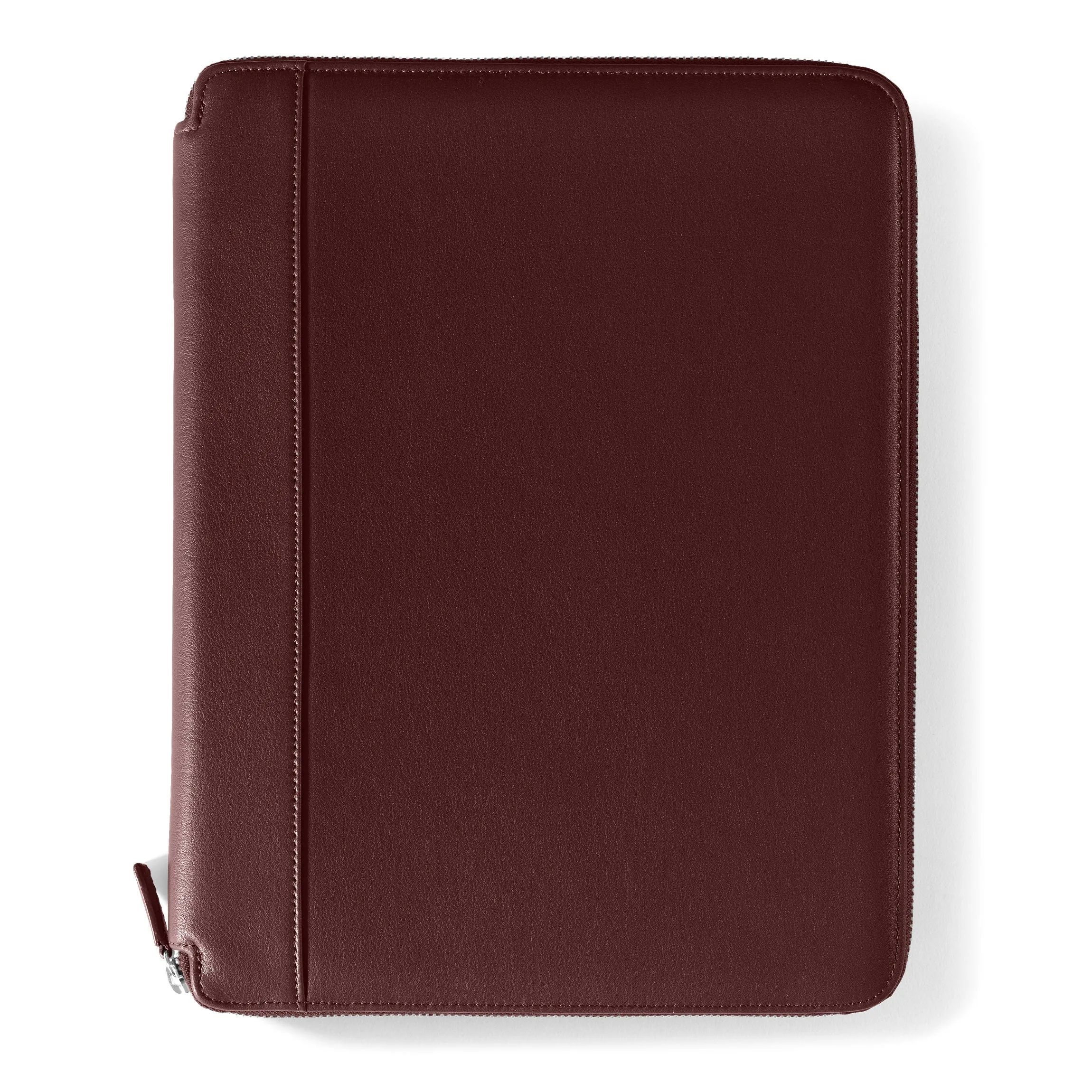 Left Handed Executive Zippered Portfolio Bordeaux