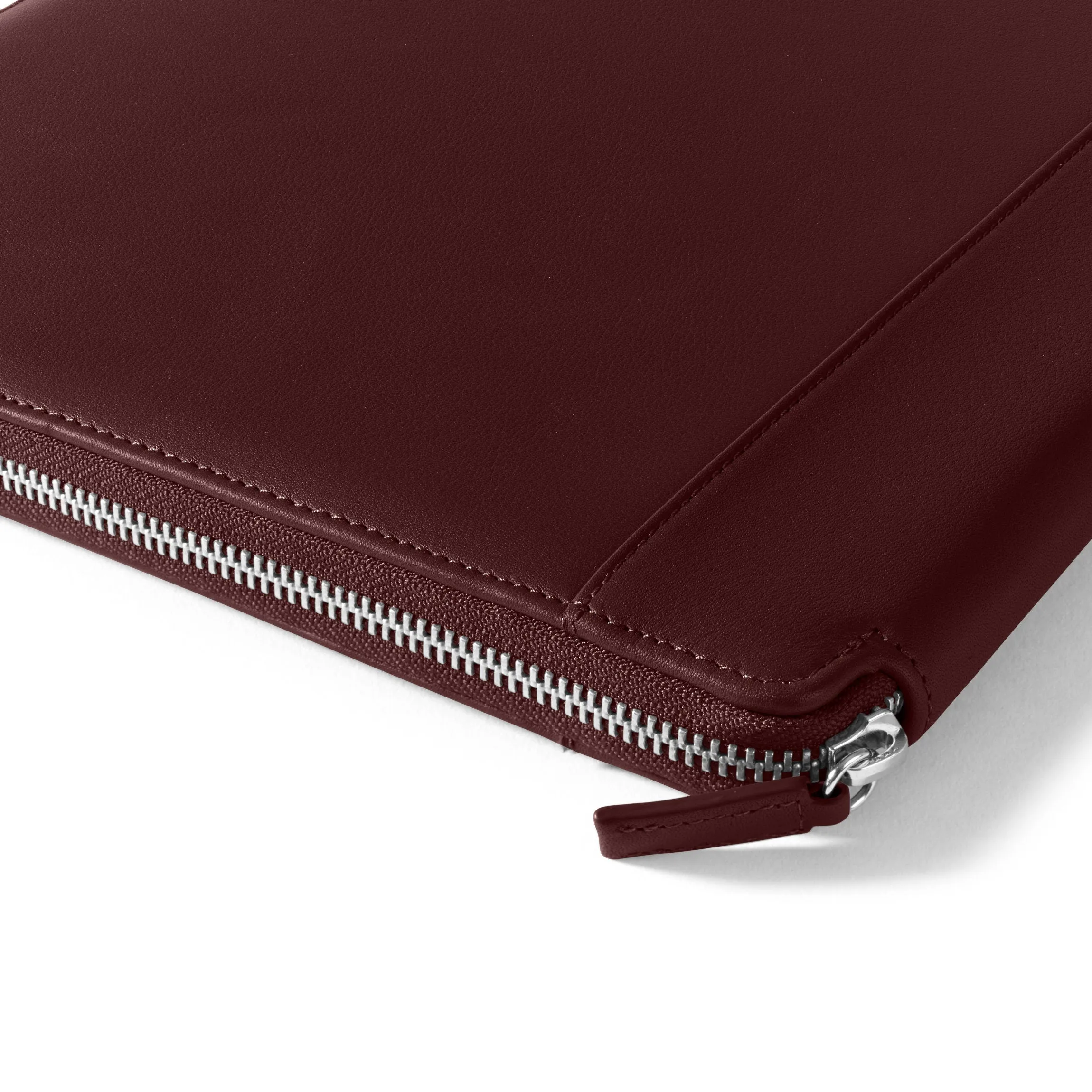 Left Handed Executive Zippered Portfolio Bordeaux