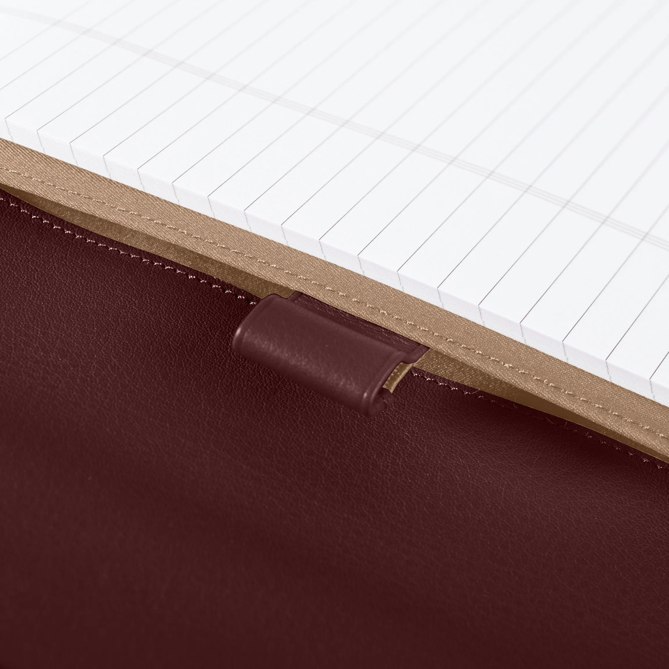 Left Handed Executive Zippered Portfolio Bordeaux