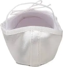LEO 063 White Satin Full Sole Ballet Slippers