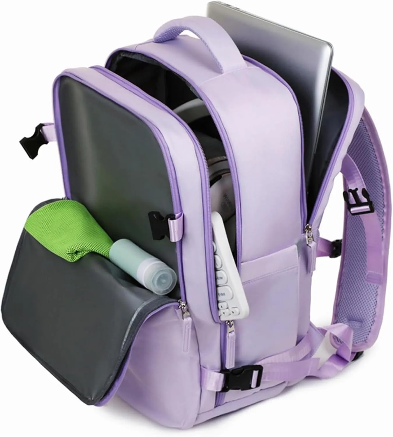Levettevac Mochila, Levettebag, Levette Bag, Levettevac Backpack, Large Capacity Backpack with Separate Shoe Compartment (Black)
