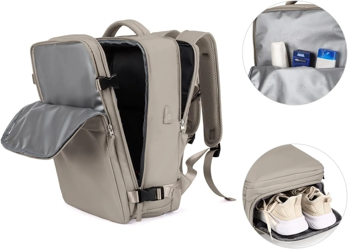 Levettevac Mochila, Levettevac Backpack, LevetteBag, Levette Bag, Large Capacity Bag with Separate Compartment (Red)