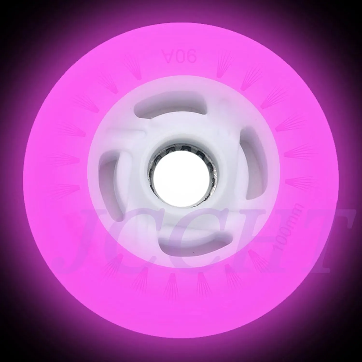 Light Up Inline Skate Wheels 90mm, 100mm, 110mm 8Pcs LED Flashing Roller Wheels 90A PU for Indoor/Outdoor Scooter Replacement