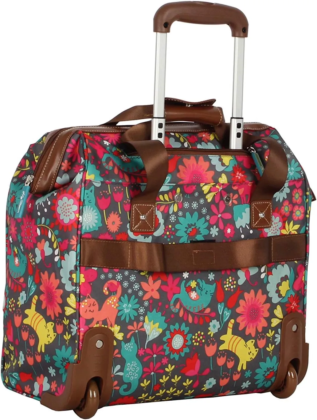 Lily Bloom Design Pattern Carry on Bag Wheeled Cabin Tote (Playful Gray)