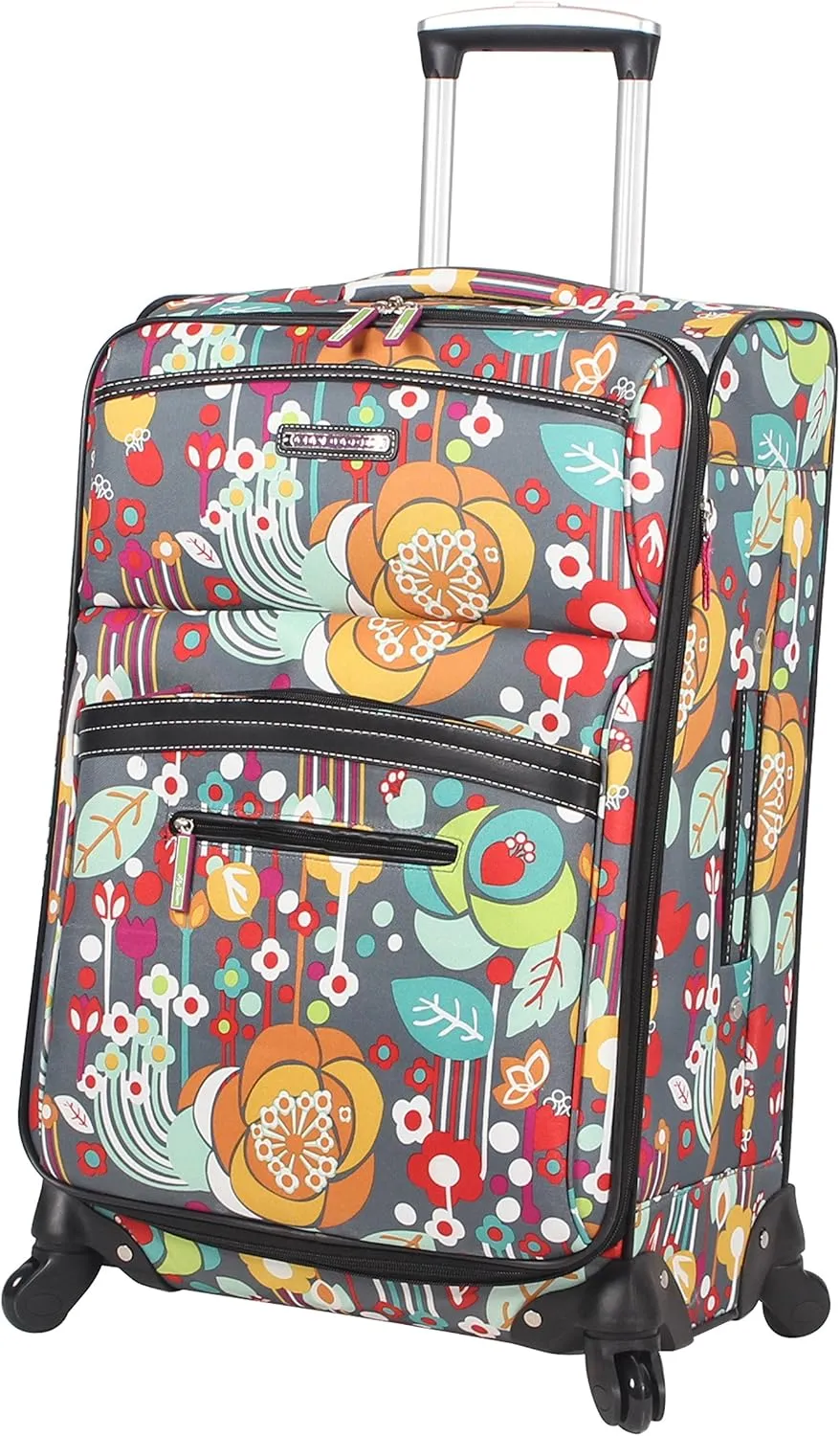 Lily Bloom Luggage 3 Piece Softside Spinner Suitcase Set Collection (Bliss)