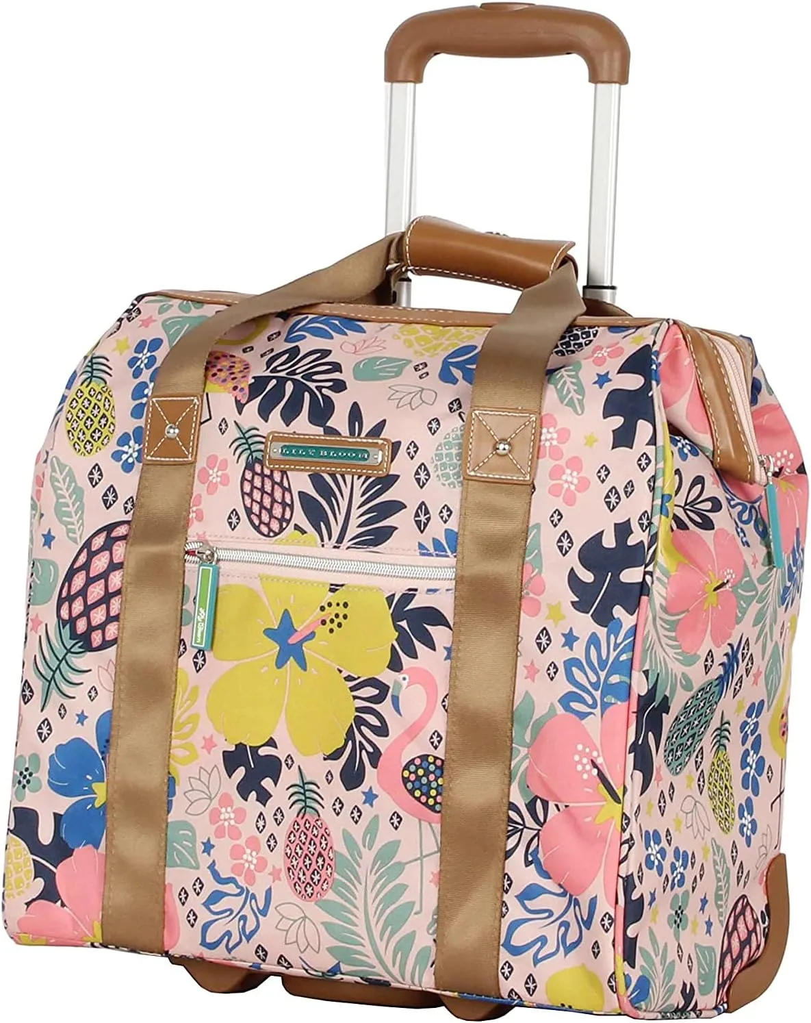 Lily Bloom Luggage 3 Piece Softside Spinner Suitcase Set Collection (Cabin Pink)
