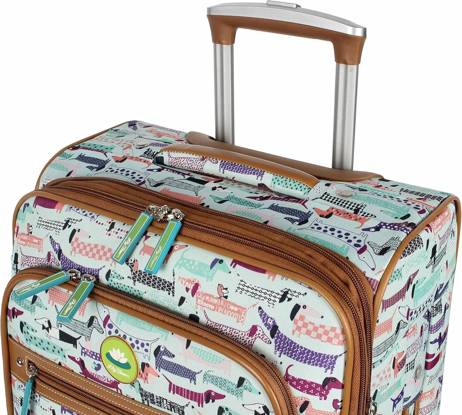 Lily Bloom Luggage 3 Piece Softside Spinner Suitcase Set Collection (Totally Paw Some)