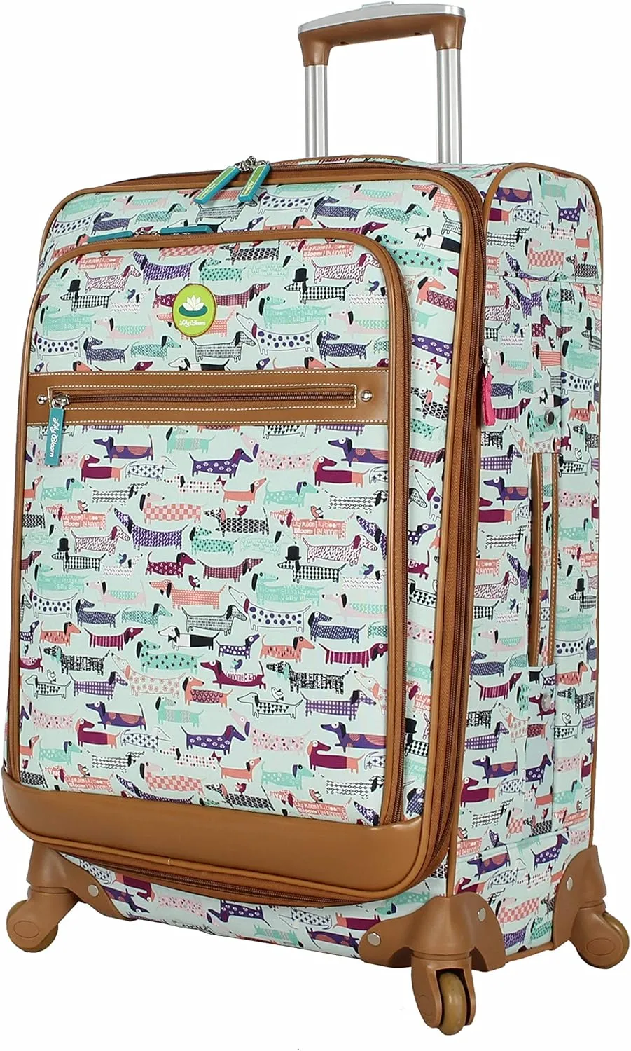 Lily Bloom Luggage 3 Piece Softside Spinner Suitcase Set Collection (Totally Paw Some)
