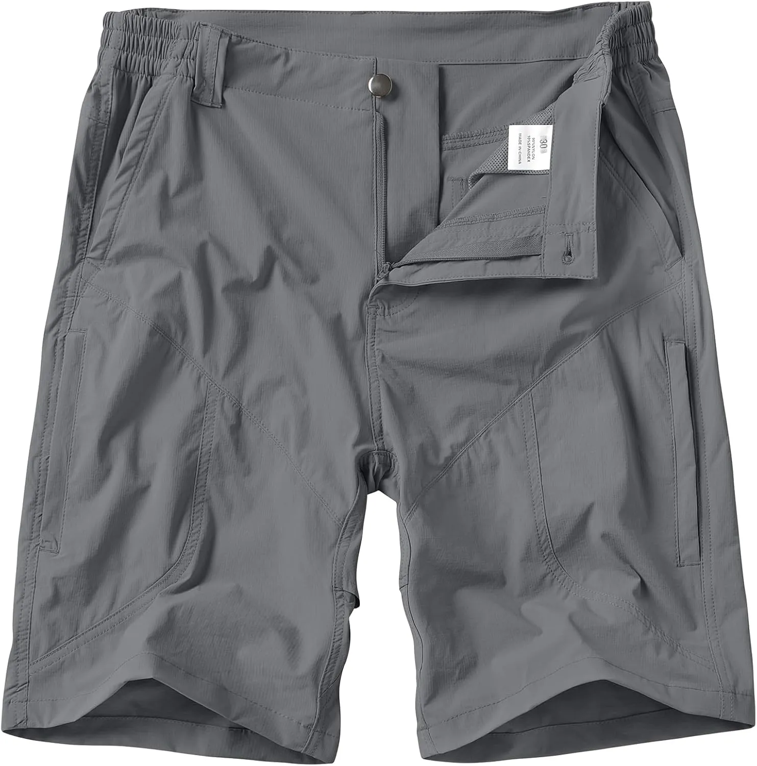 linlon Men's Hiking Cargo Shorts Quick Dry Lightweight Travel Shorts with Pockets for Fishing Camping