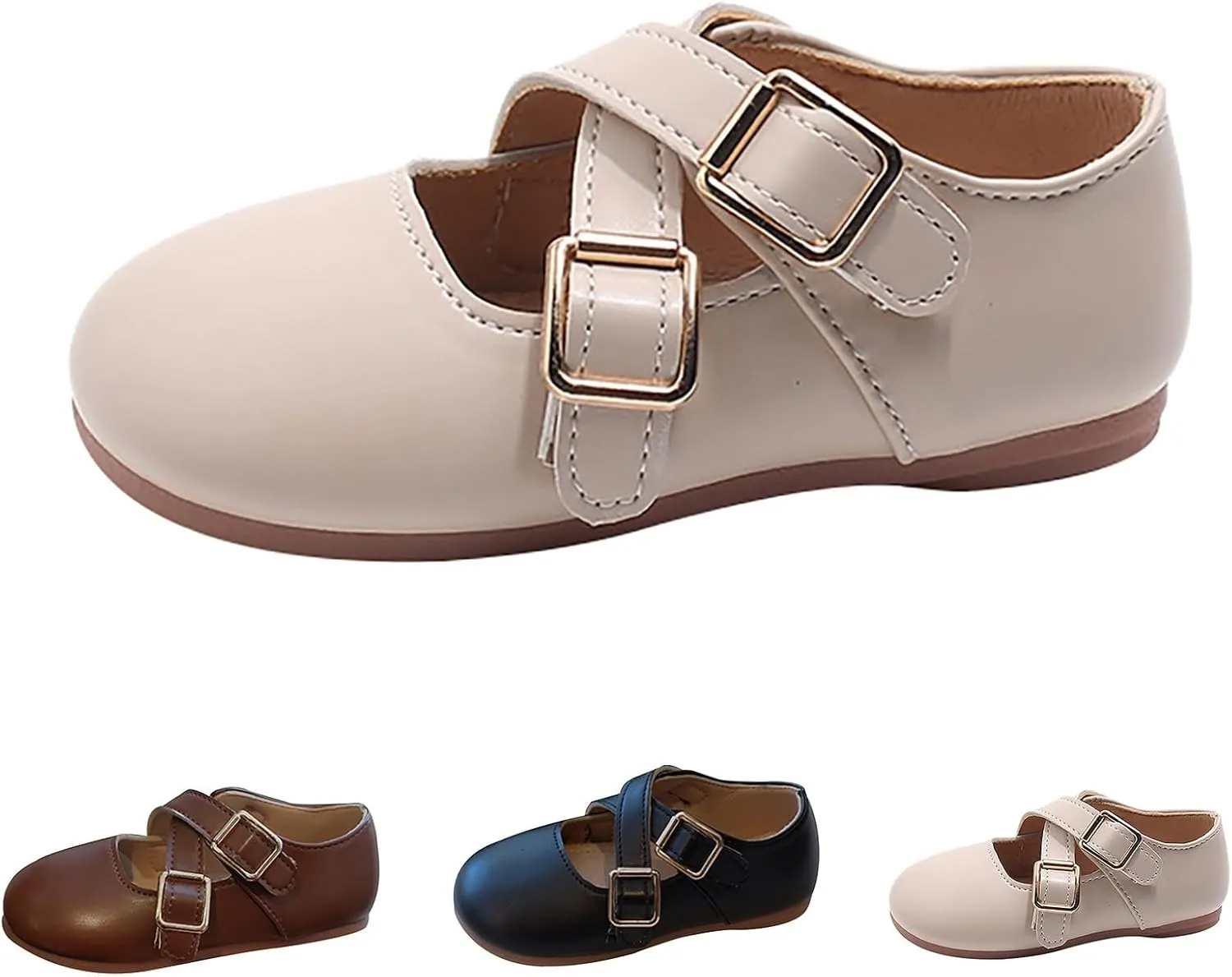 Little Girls Mary Jane School Uniform Shoes Buckle Strap Dress Flats Moccasins Toddler Dress Kids Shoes