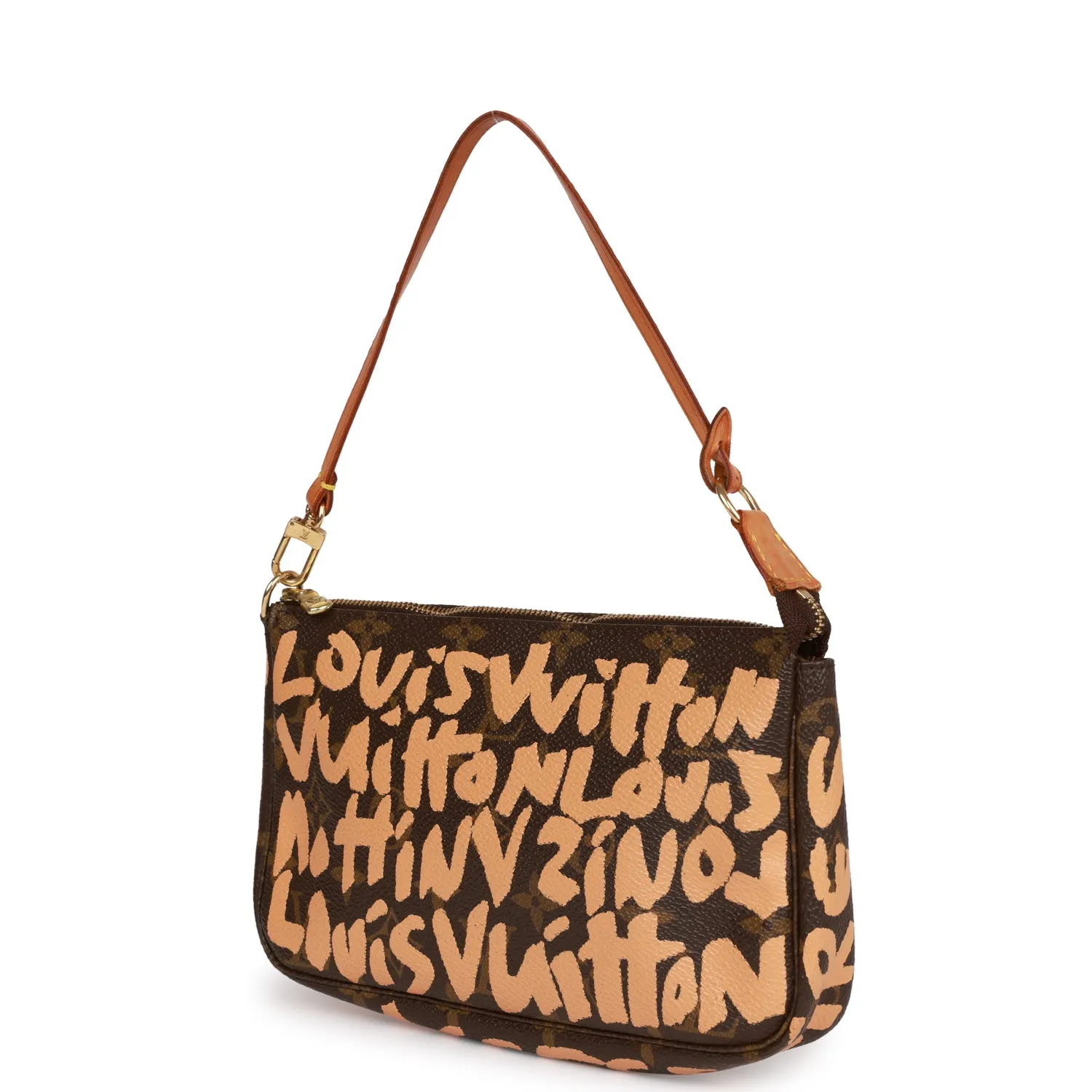 Louis Vuitton x Stephen Sprouse Peach Graffiti Pochette Bag Gold Hardware