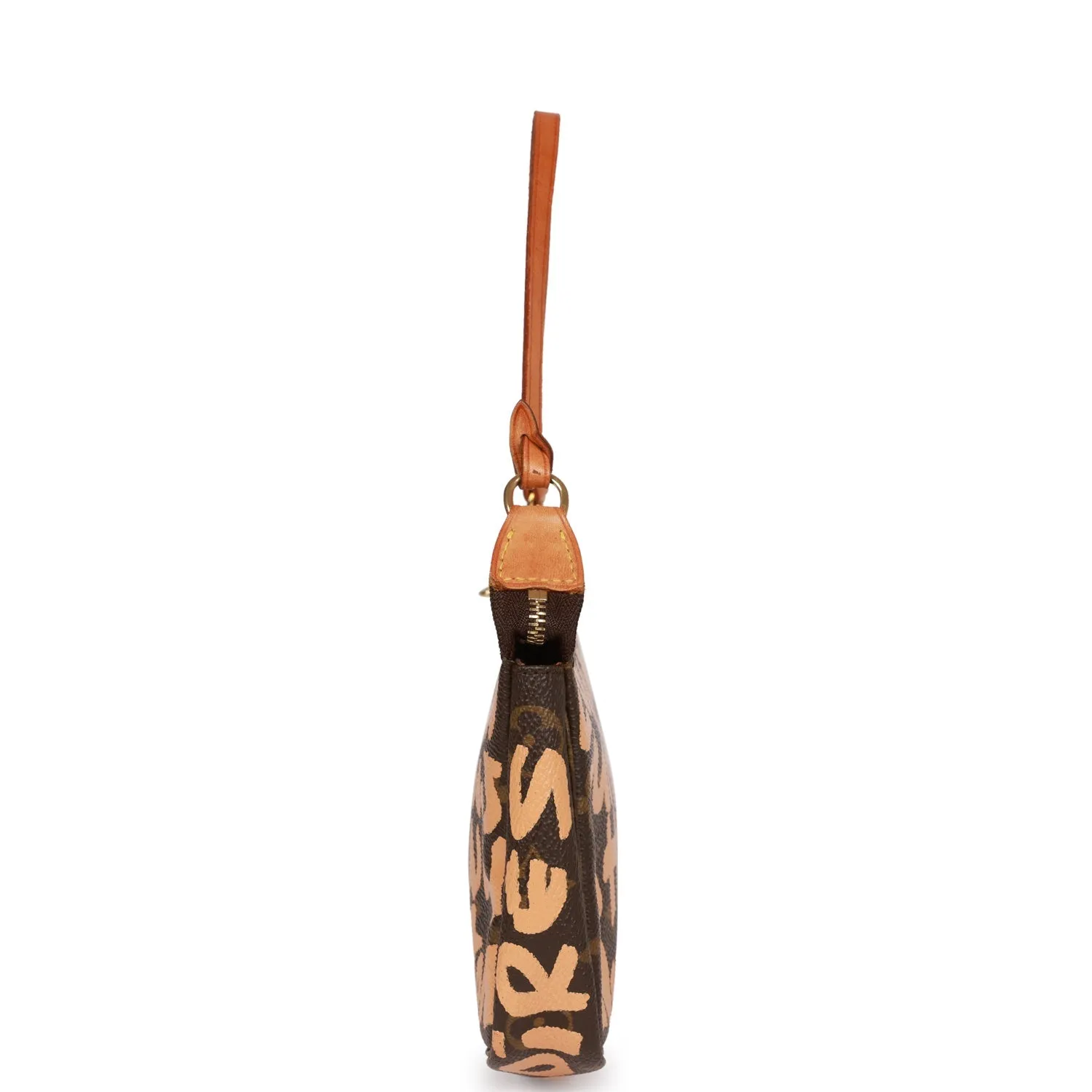 Louis Vuitton x Stephen Sprouse Peach Graffiti Pochette Bag Gold Hardware