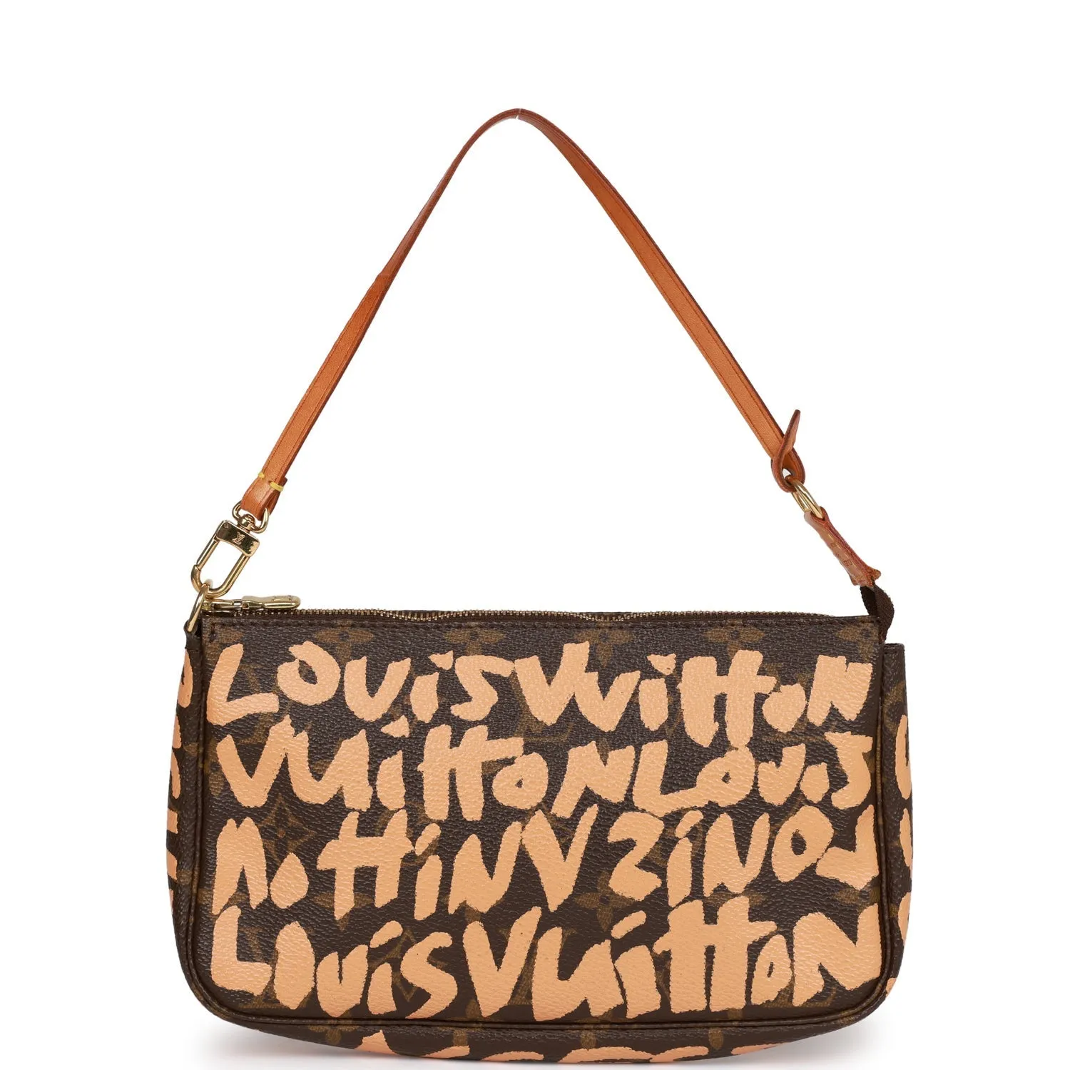 Louis Vuitton x Stephen Sprouse Peach Graffiti Pochette Bag Gold Hardware