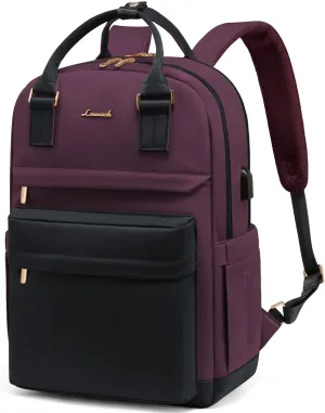 LOVEVOOK Laptop Backpack for Women Men, 17.3 Inch Laptop Bag with USB Port Fashion Waterproof Backpacks Teacher Nurse Stylish Travel Bags Vintage Daypacks for College, Work
