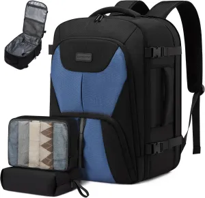 LOVEVOOK Travel Carry on Backpack for Men Women, Expandable 40L Extra Large Carry on Backpacks for Airplanes with 2 Packing Cubes,TSA Personal Item Travel Bag fits 17" Laptop,Travel Essentials