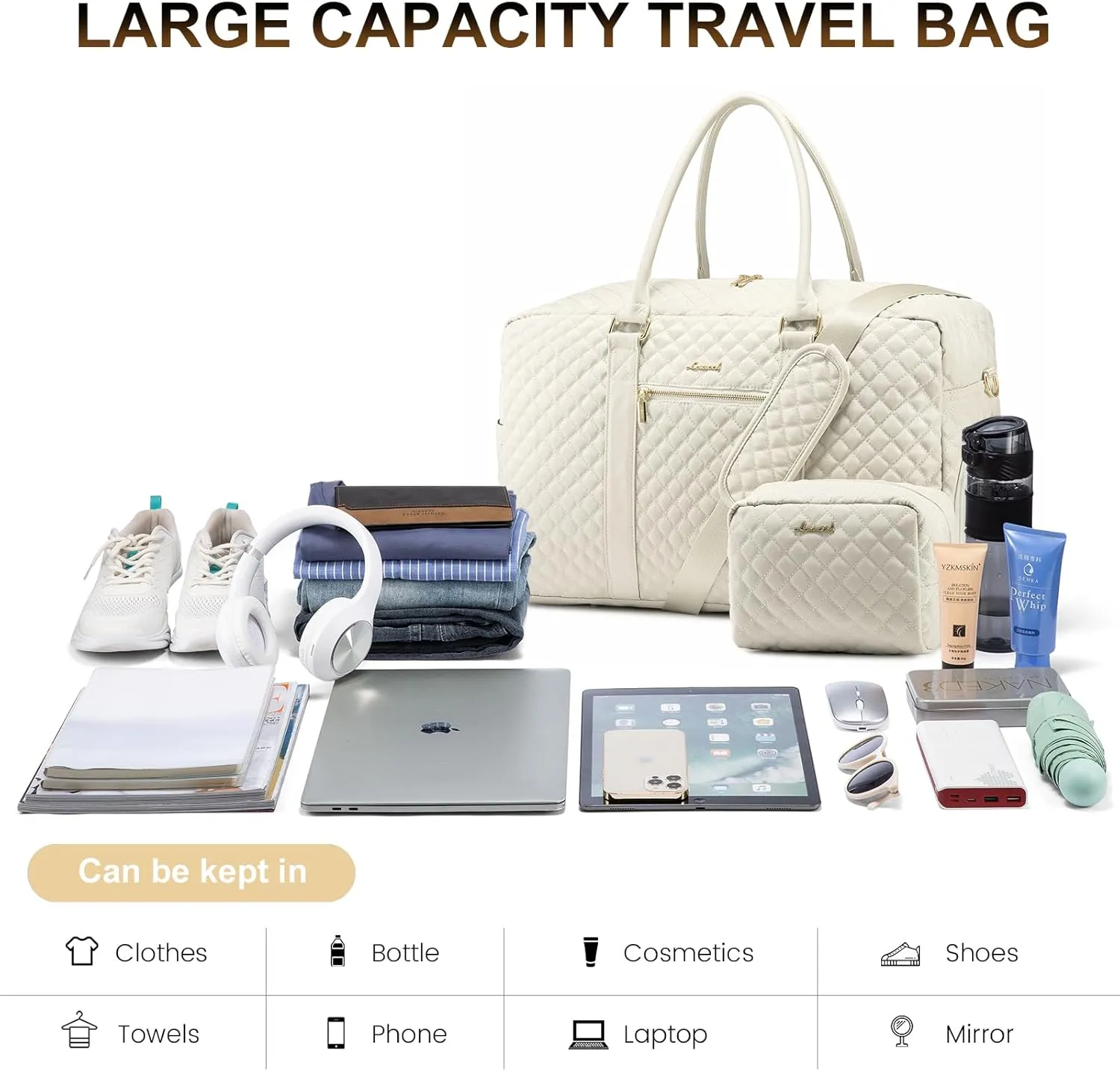 LOVEVOOK Travel Duffle Weekender Bag for Women with Shoe Compartment, Carry on Overnignt Bags with Laptop Compartment, Yoga Gym Duffel Bags with Toiletry Hospital Bag for Labor and Delivery