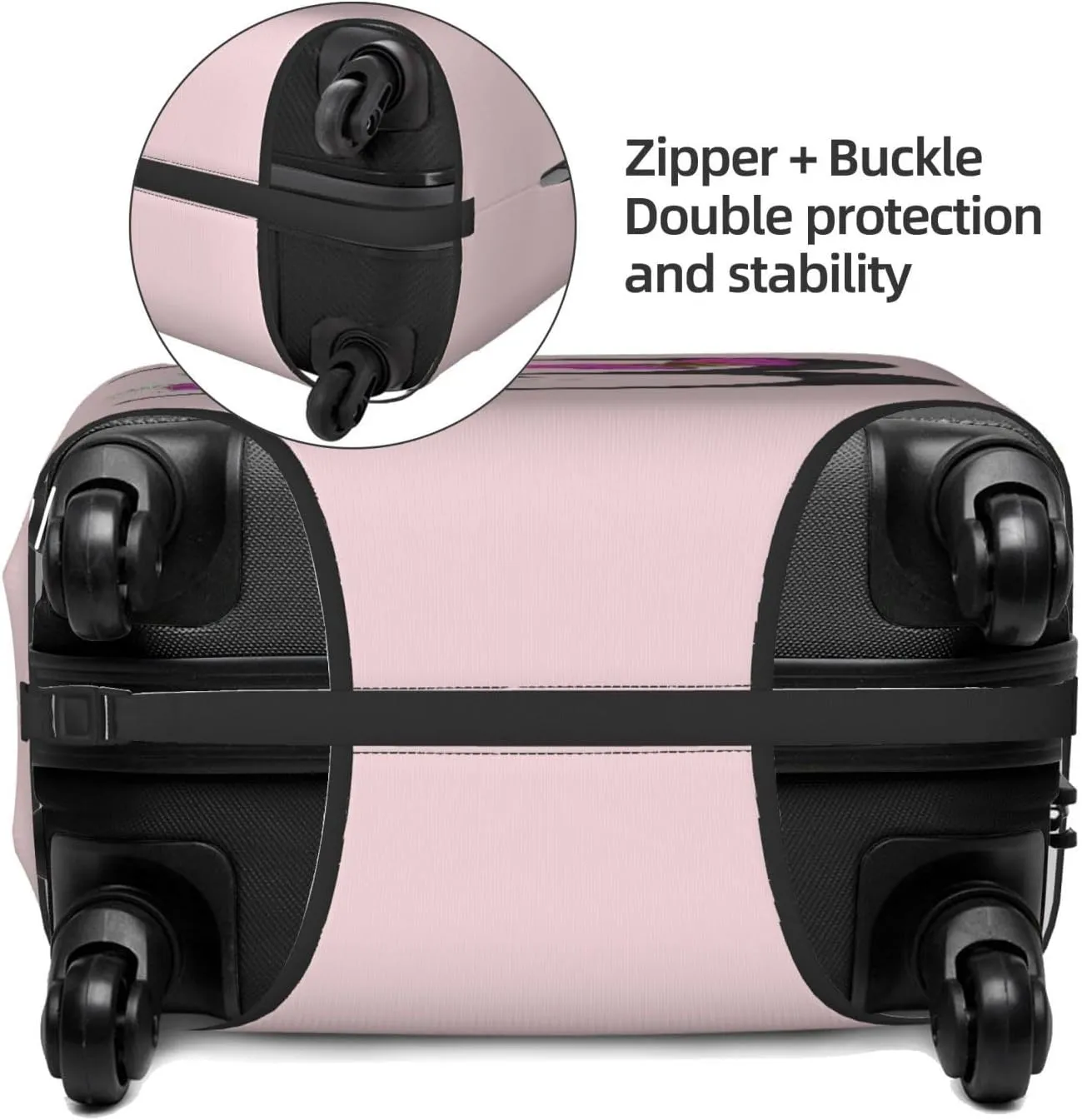 Luggage Cover Flower Butterfly Letter B Pink Suitcase Protector fits 18-32inch Travel Suitcase Cover Dustproof Washable with Concealed Zipper for Wheeled Suitcase LC908