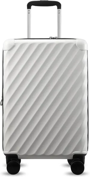 LUGGEX Luggage with Spinner Wheels, Polycarbonate Expandable Hard Shell Suitcase, Carry On 20 Inch, White