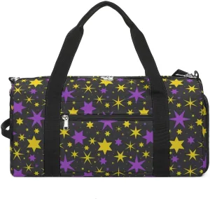 Magic Star Gym Sport Bag Travel Duffel Bags Tote with Shoe Compartment Water Resistant Pouch Unisex