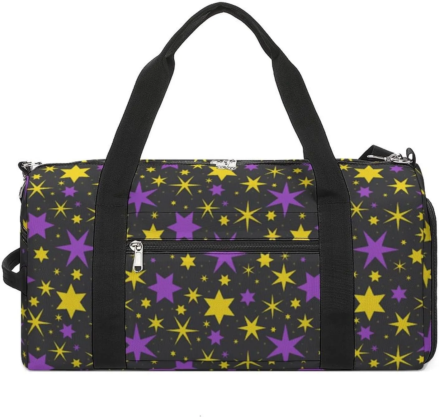 Magic Star Gym Sport Bag Travel Duffel Bags Tote with Shoe Compartment Water Resistant Pouch Unisex