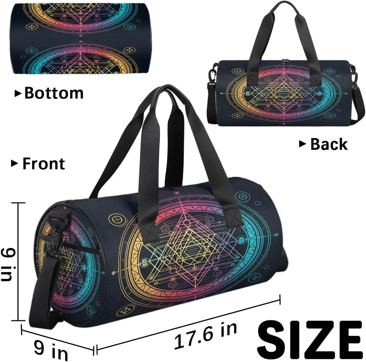 Magical Formation Dance Bags Weekender Bags Sport Duffel Bag Carry on Overnight Bag for Men Women
