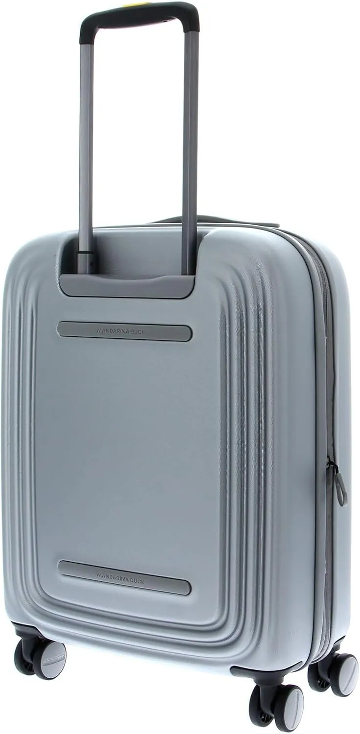 Mandarina Duck Logoduck Suitcase and Rolling Suitcase, 40x55x20/23 (LxHxW), Silver
