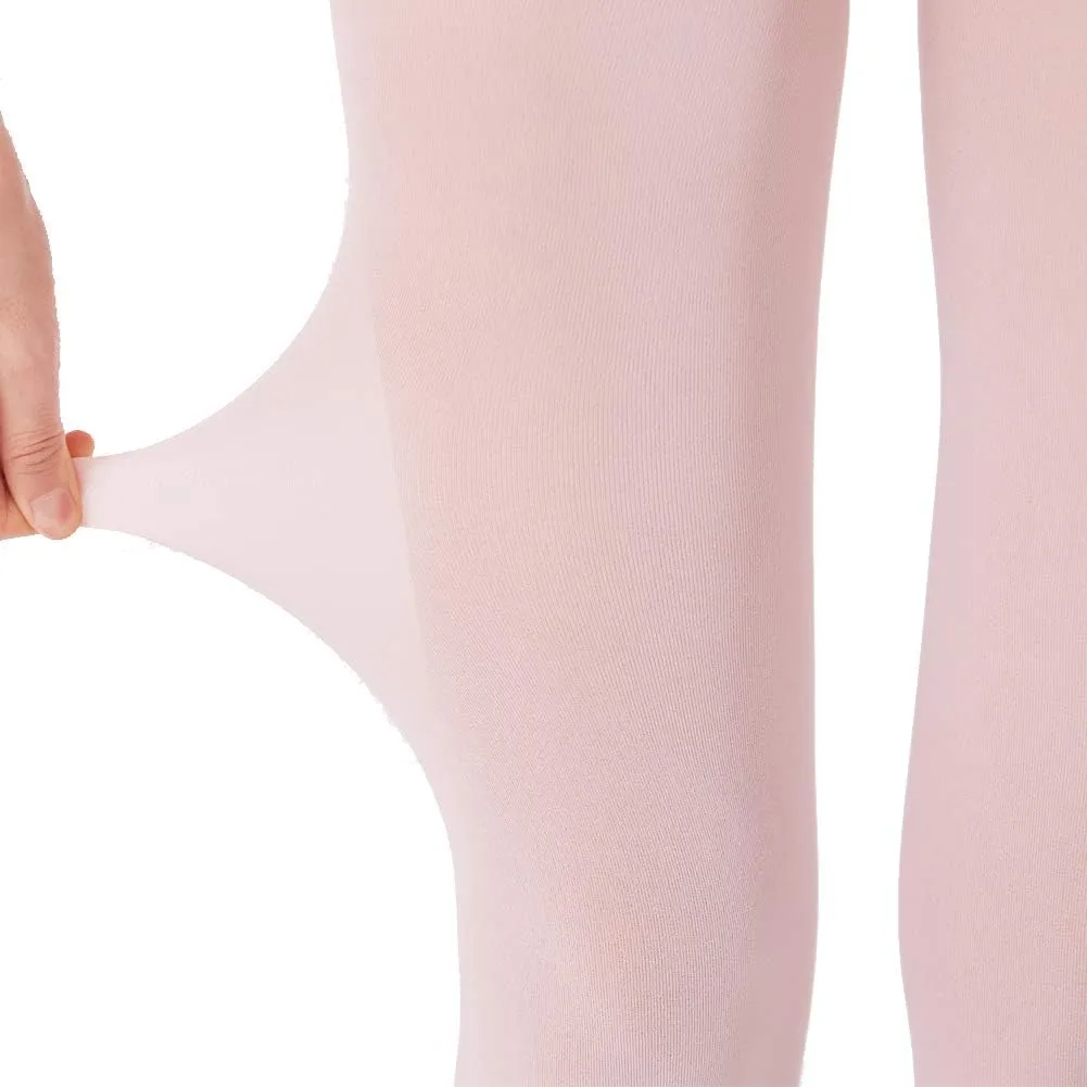 MANZI 1-3 Pairs Women's Girl's Dance Tights Convertible Transition Ballet Tights 40D