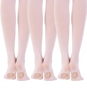 MANZI 1-3 Pairs Women's Girl's Dance Tights Convertible Transition Ballet Tights 40D