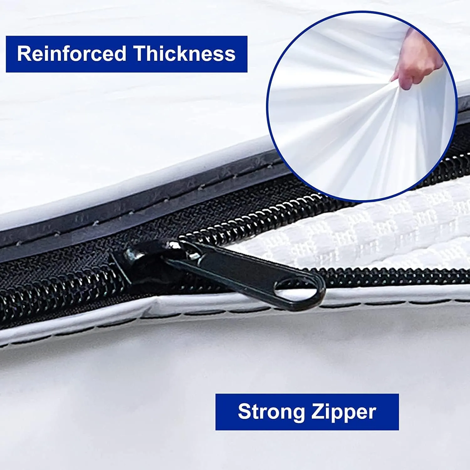 Mattress Bags for Moving and Storage,6 Mil Waterproof Zippered Mattress Bag Twin Size, Extra Thick Tear & Puncture Resistance, Heavy-Duty Mattress Moving Supplies