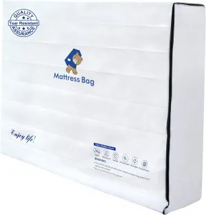 Mattress Bags for Moving and Storage,6 Mil Waterproof Zippered Mattress Bag Twin Size, Extra Thick Tear & Puncture Resistance, Heavy-Duty Mattress Moving Supplies