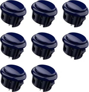 MAYFLASH 8 pcs MFBK-30 Push Button 30mm – for MAYFLASH F300 F500 F700 Arcade Jamma Video Game & Arcade Joystick Games Console(Black)