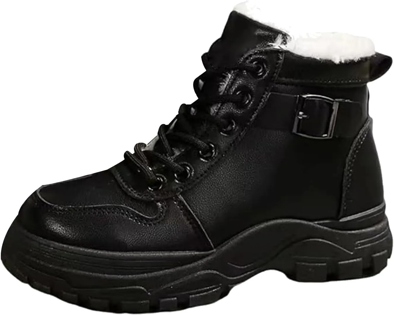 Men Work Boots with Zipper Hiking Sneakers with Warm Fur Lining Workout Shoes for Women Waterproof Waterproof Outdoor Shoes Lightweight Hike Grounded Footwear